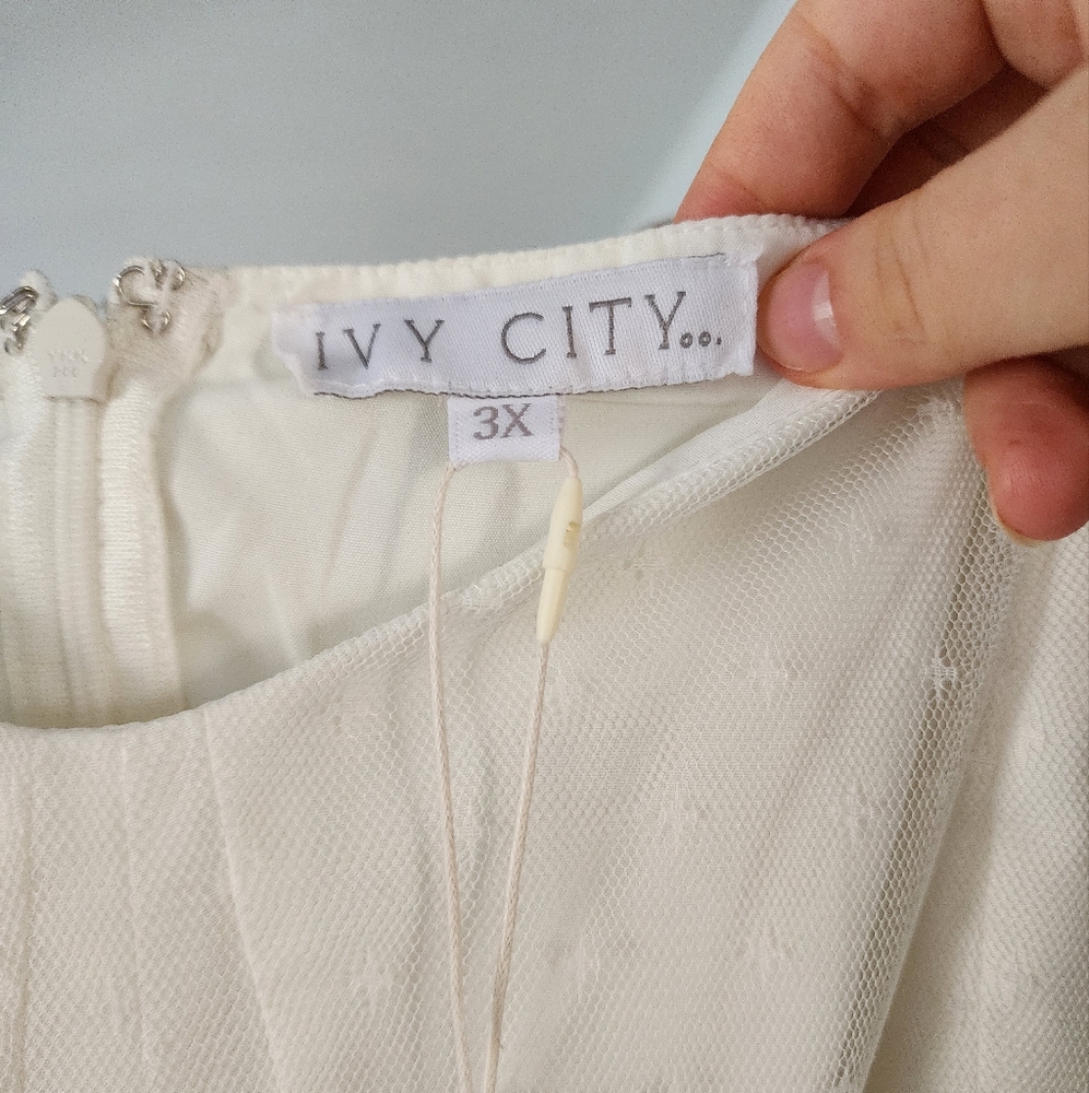 Ivy City Co Ballerina Dress In White - Picture 5 of 9